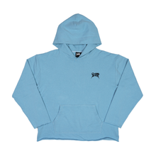 Load image into Gallery viewer, BABY BLUE &quot;WHITE&quot; LOVE KILLS HOODIE
