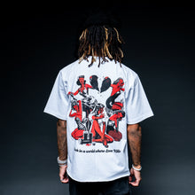 Load image into Gallery viewer, WHITE &quot;RED&quot; LOVE KILLS TEE
