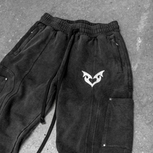 Load image into Gallery viewer, BLACK &quot;COLD HEART&quot; SWEATPANTS
